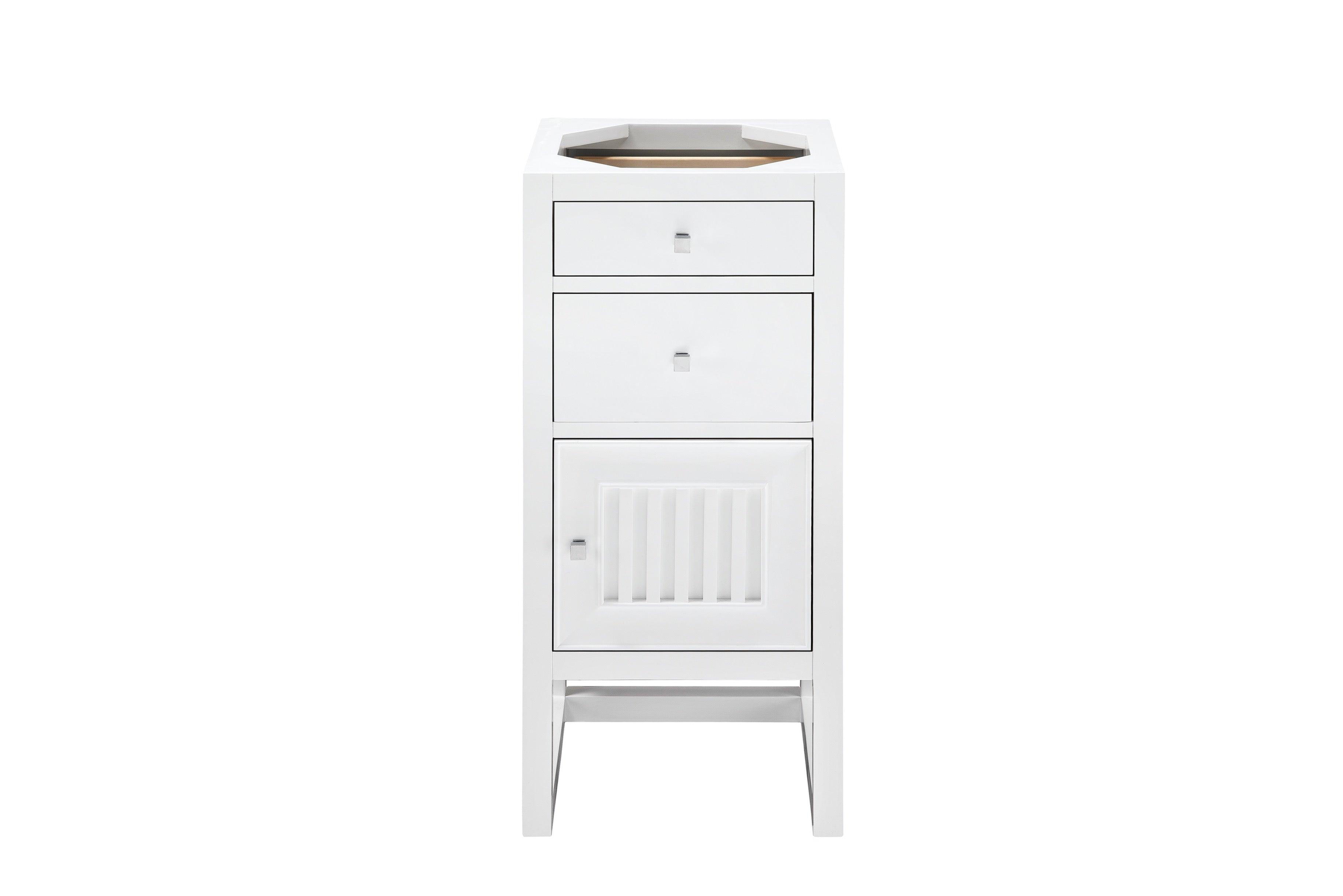 JMV Athens 15 inch cabinet with drawers and door right glossy white 