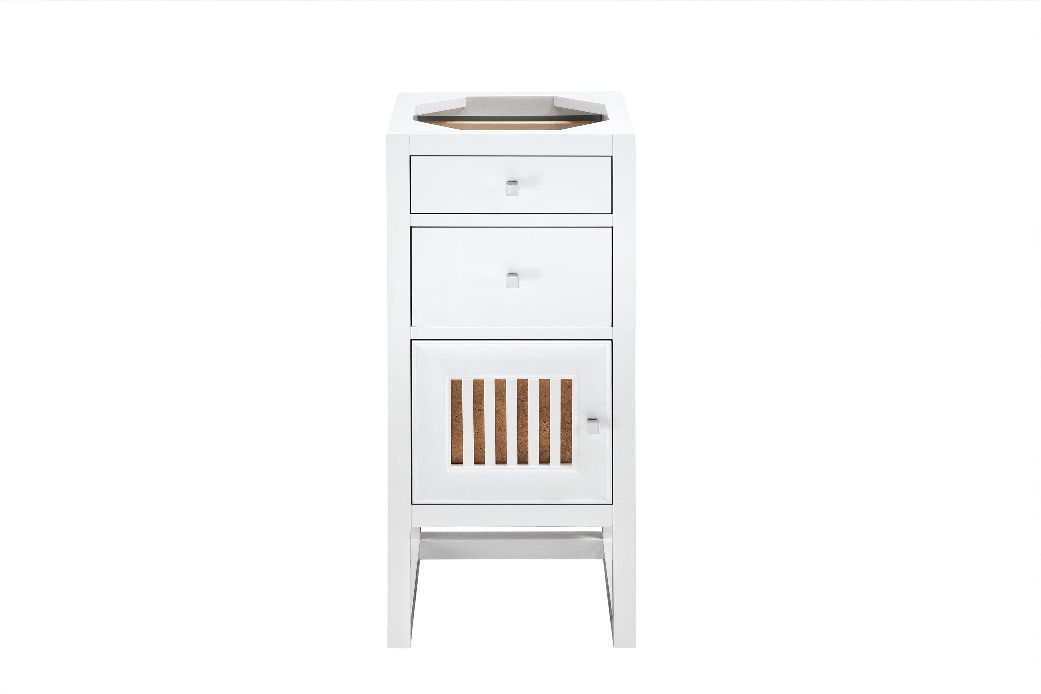 JMV Athens 15 inch cabinet with drawers and door glossy white