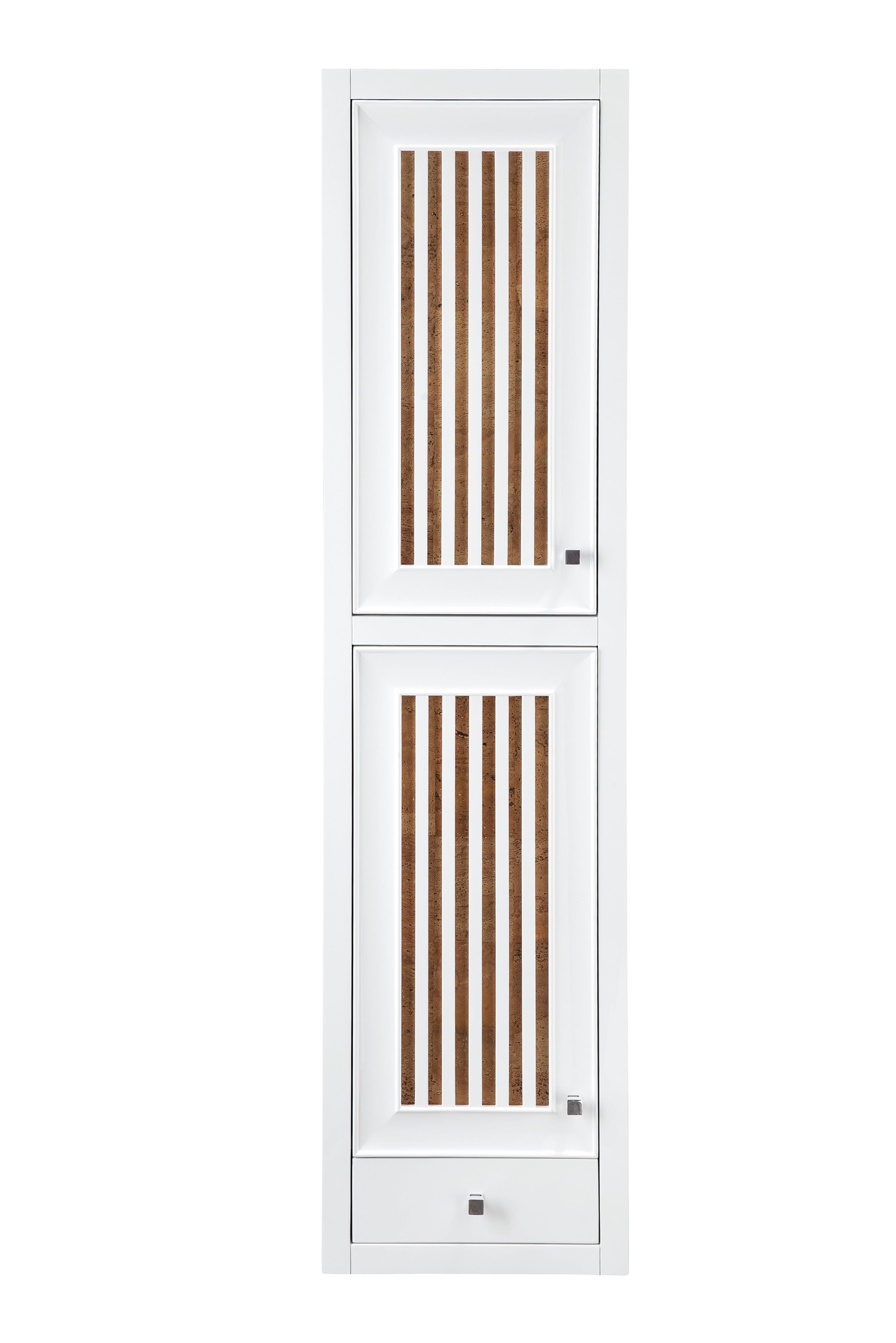 JMV Athens 15 inch tower hutch left glossy white