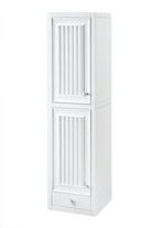 JMV Athens 15 inch tower hutch left glossy white side view