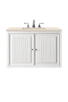 JMV Athens 30 inch vanity glossy white with eternal marfil quartz countertop 