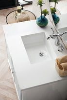 JMV Athens 36 inch vanity glossy white with white zeus quartz countertop 