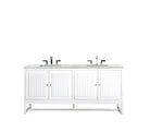 JMV Athens 72 inch vanity glossy white with eternal jasmine pearl quartz countertop 2