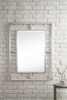 JMV Boston 30 inch rectangular mirror brushed nickel lifestyle