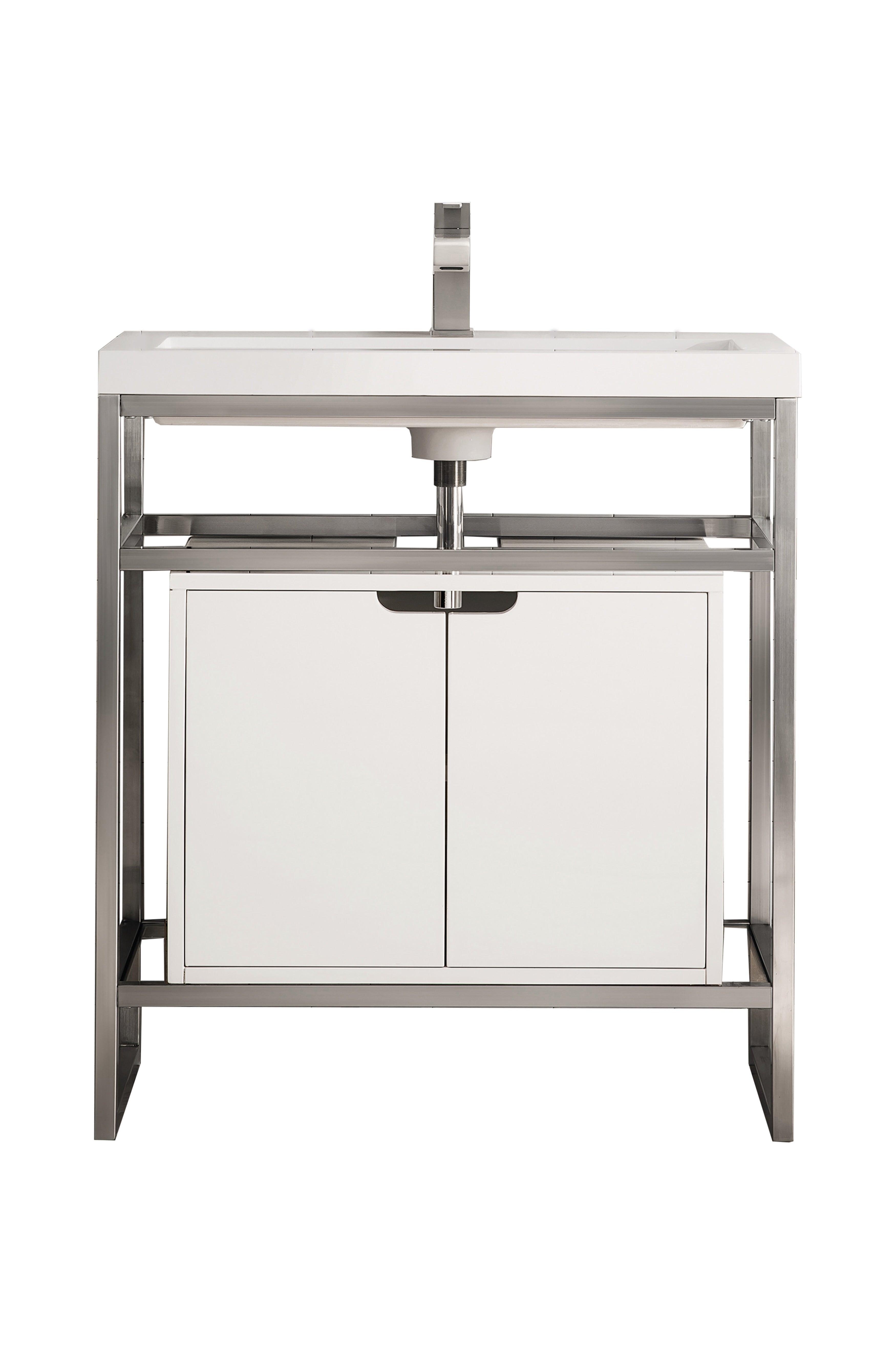 Boston 31.5" Stainless Steel Sink Console - NJ Artisan Cabinets