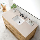 JMV Breckenridge 48 inch vanity light natural oak with eternal marfil quartz countertop 