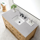 JMV Breckenridge 48 inch vanity light natural oak with eternal serena quartz countertop 