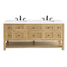 JMV Breckenridge 72 inch vanity light natural oak with white zeus quartz countertop 2