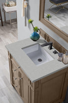 JMV Bristol 30 inch vanity whitewashed walnut with eternal serena quartz countertop 