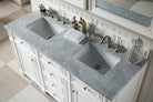 JMV Bristol 72 inch vanity bright white with white carrara marble countertop 2