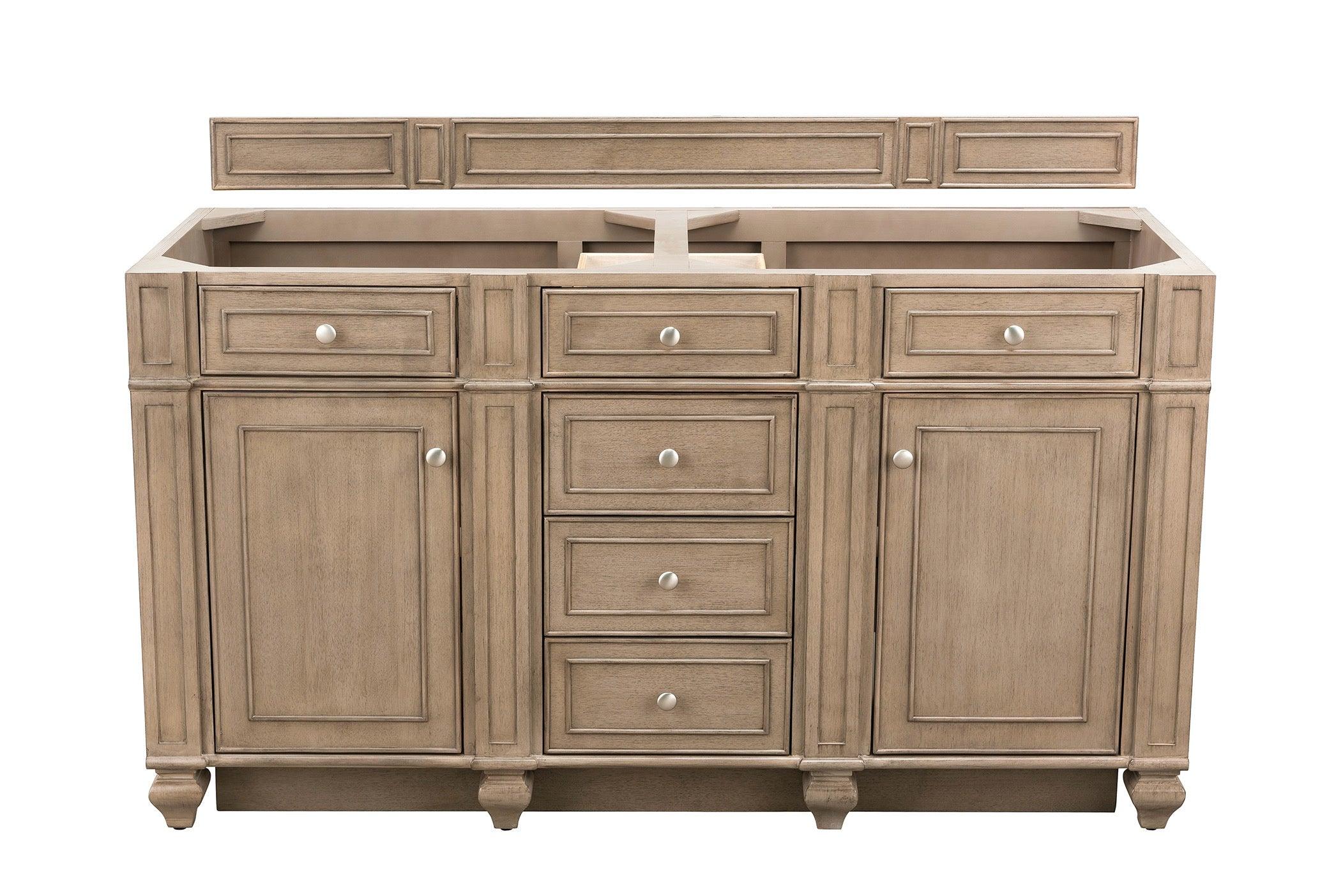 JMV Bristol 60 inch double vanity whitewashed walnut