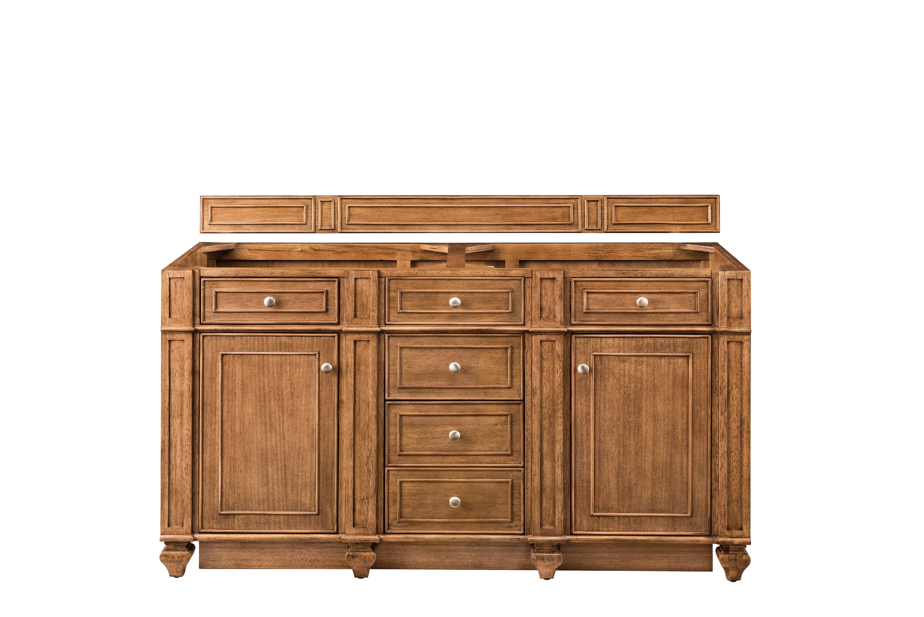 JMV Bristol 60 inch double vanity saddle brown