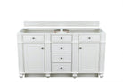 JMV Bristol 60 inch double vanity bright white