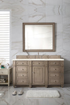 JMV Bristol 60 inch vanity whitewashed walnut with eternal marfil quartz countertop lifestyle