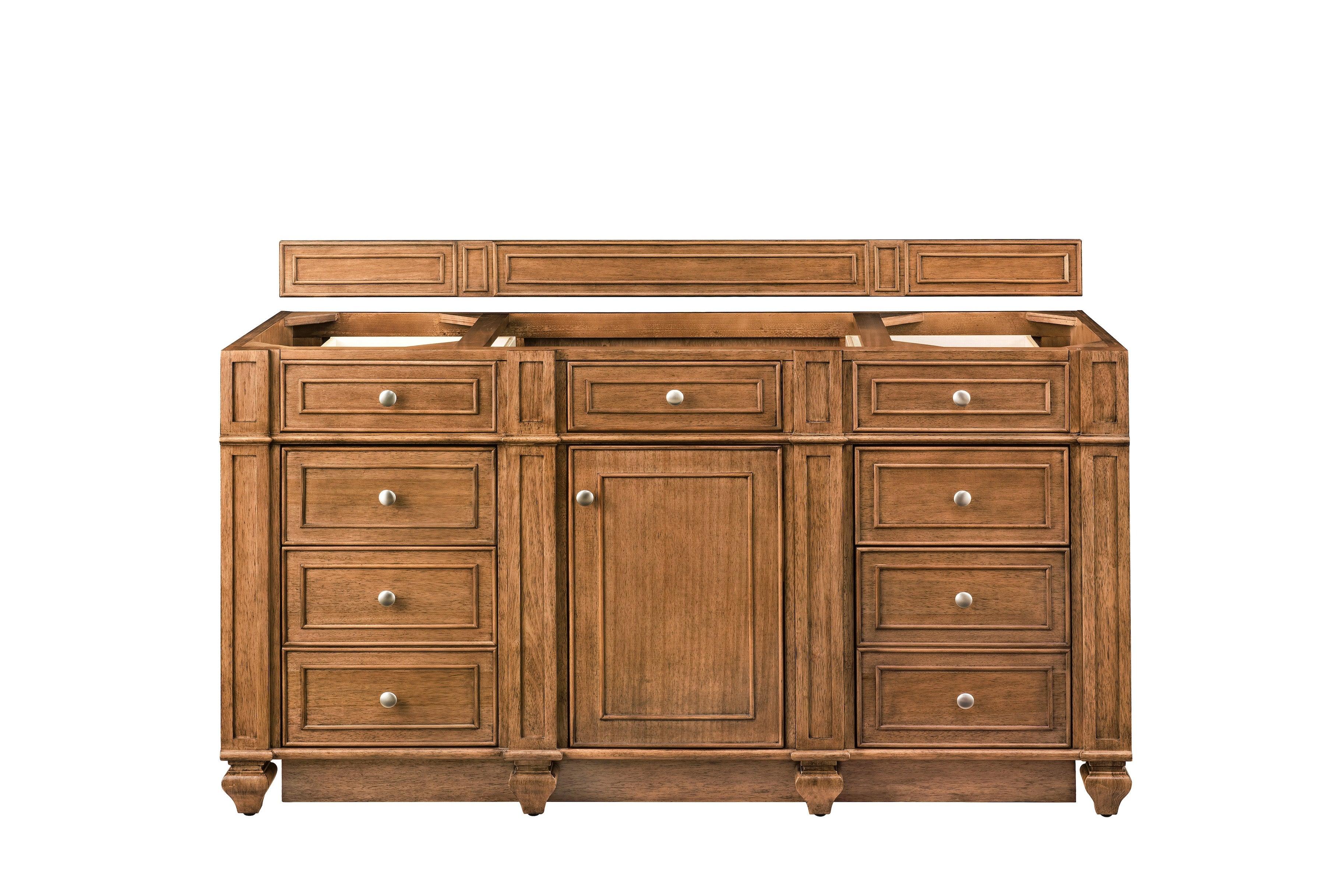 JMV Bristol 60 inch vanity saddle brown