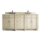 JMV Bristol 72 inch vanity vintage vanilla with arctic fall solid surface countertop 