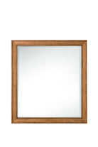 JMV Bristol 44 inch rectangular mirror saddle brown