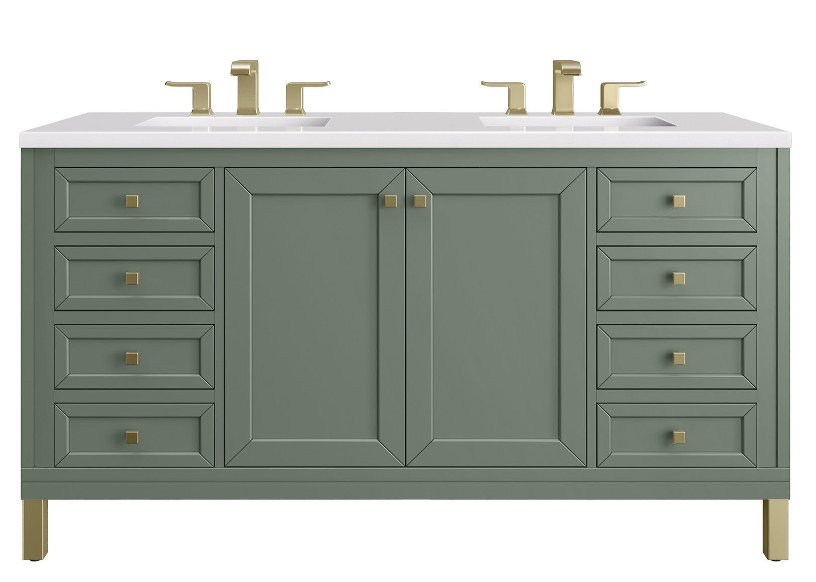 Chicago 60" Double Vanity - NJ Artisan Cabinets