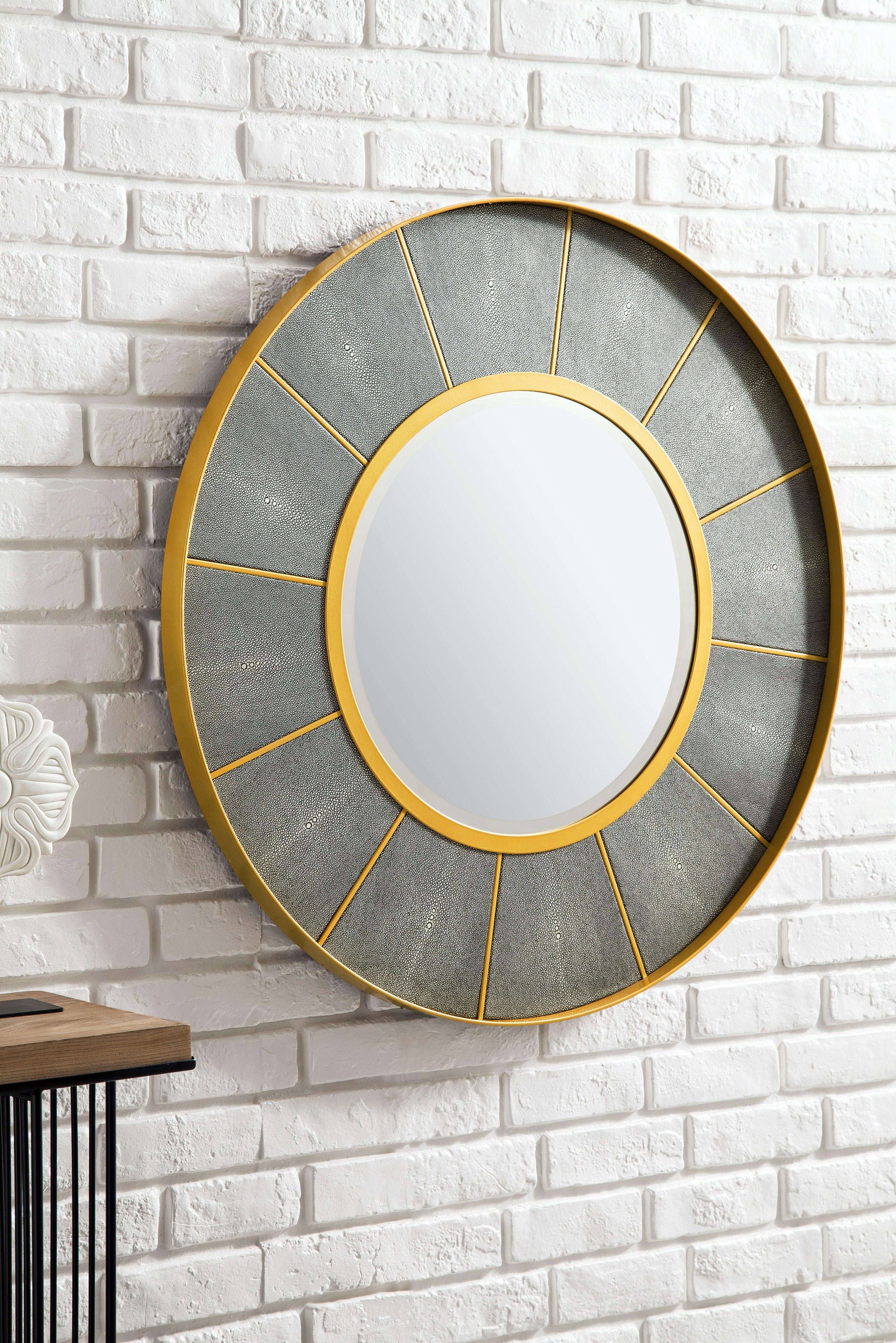 JMV Compass 35.5 inch mirror crimson gold shagreen platinum lifestyle side view