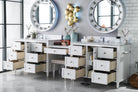 Copper Cove Encore 122" Double Vanity Set (with Makeup Table) - NJ Artisan Cabinets