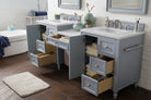 Copper Cove Encore 86" Double Vanity Set (with Makeup Table) - NJ Artisan Cabinets