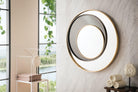 JMV Cosmos 35.4 inch mirror radiant gold lifestyle side view