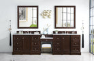 De Soto 118" Double Vanity Set (with makeup table) - NJ Artisan Cabinets