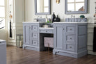 De Soto 82" Double Vanity Set (with makeup table) - NJ Artisan Cabinets