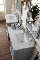 De Soto 82" Double Vanity Set (with makeup table) - NJ Artisan Cabinets