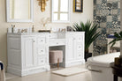 De Soto 82" Double Vanity Set (with makeup table) - NJ Artisan Cabinets