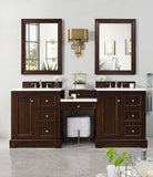 De Soto 82" Double Vanity Set (with makeup table) - NJ Artisan Cabinets