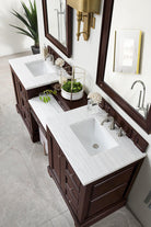 De Soto 82" Double Vanity Set (with makeup table) - NJ Artisan Cabinets