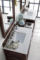 De Soto 94" Double Vanity Set (with makeup table) - NJ Artisan Cabinets