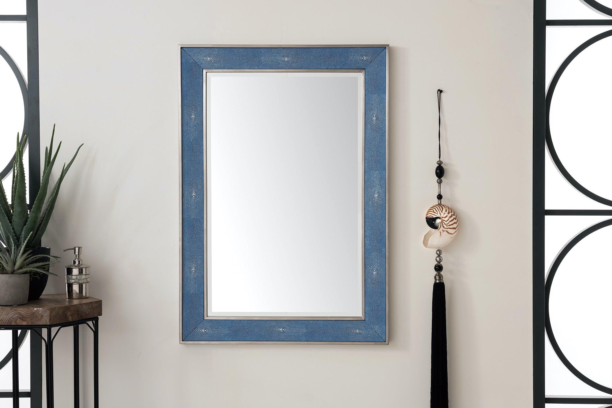 JMV Element 28 inch mirror silver and delft blue lifestyle