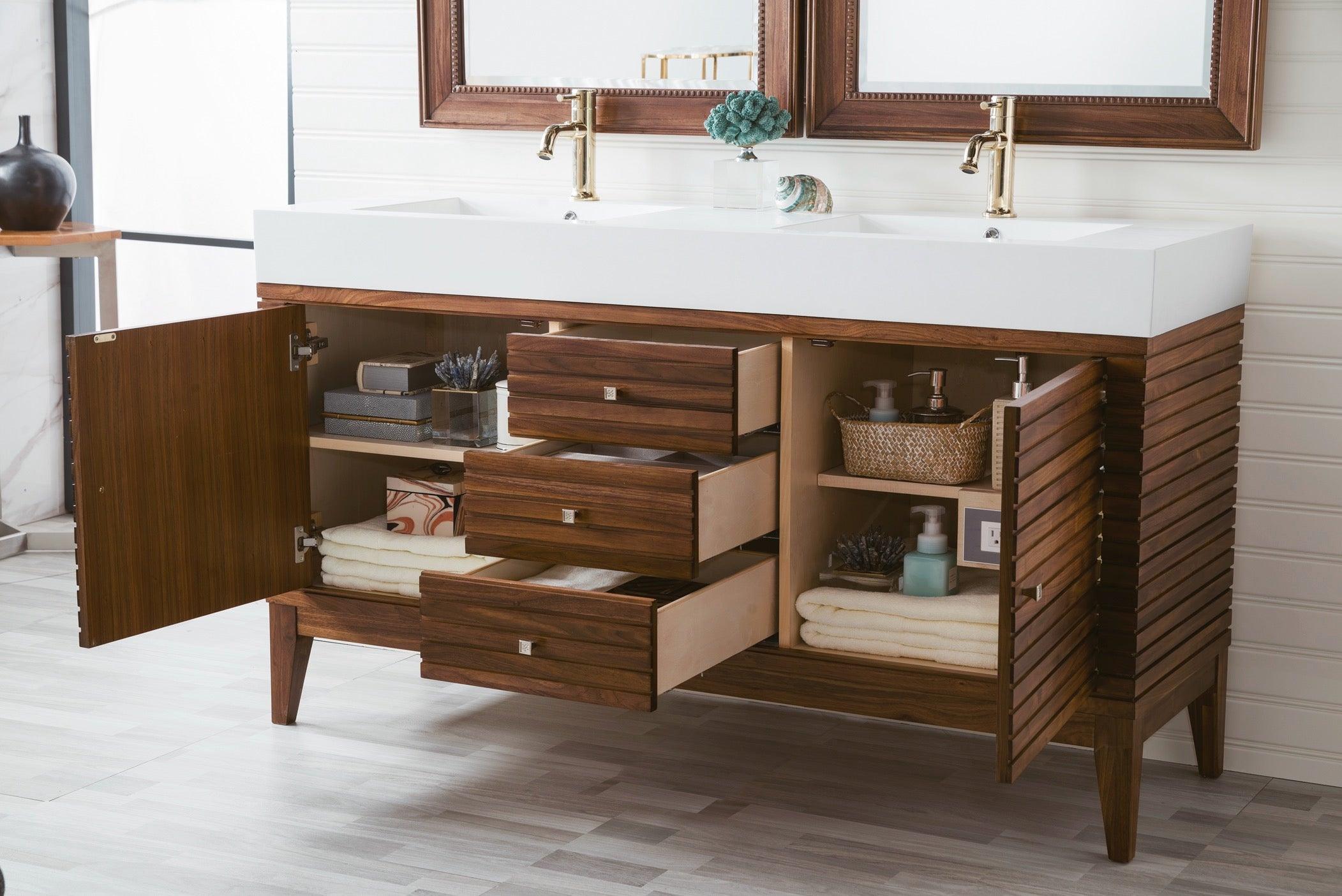 Linear 59" Double Vanity - NJ Artisan Cabinets