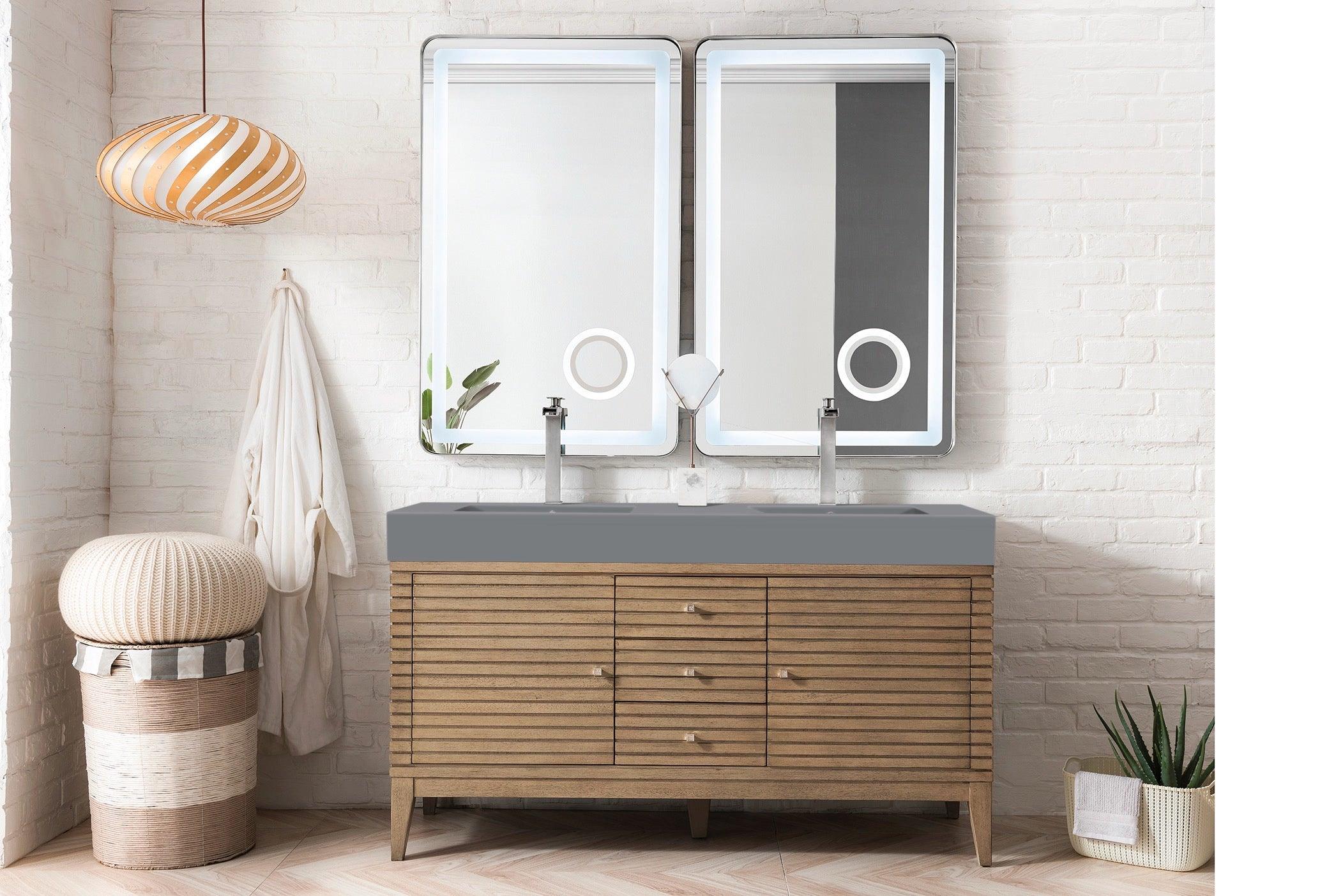 Linear 59" Double Vanity - NJ Artisan Cabinets