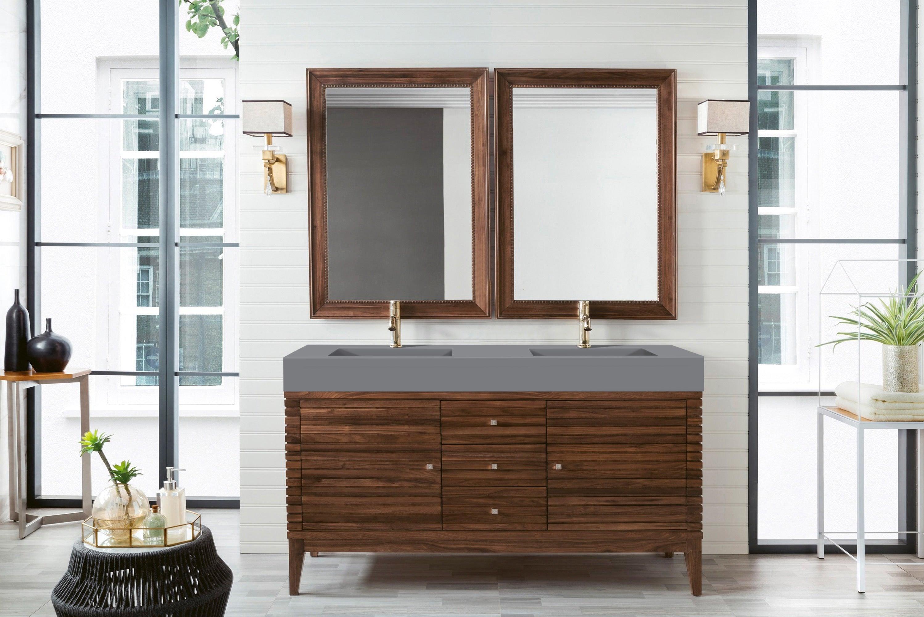 Linear 59" Double Vanity - NJ Artisan Cabinets