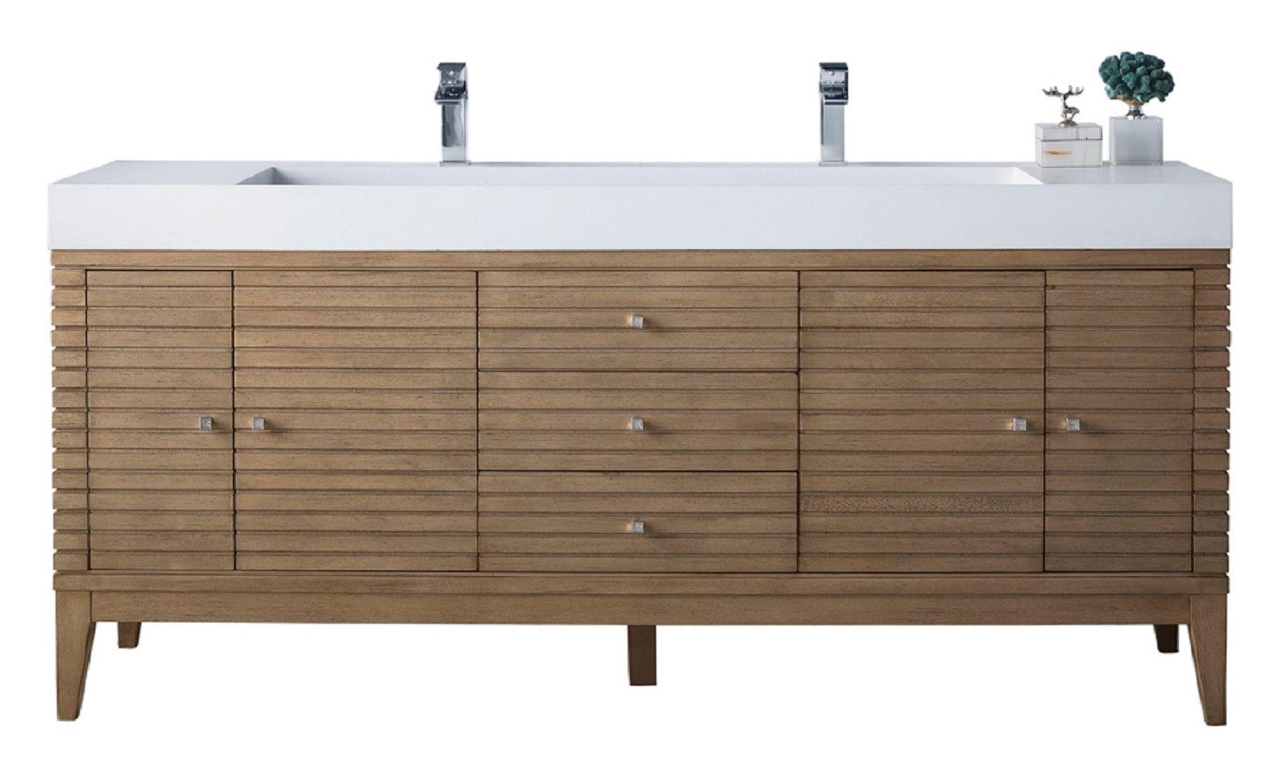 Linear 72" Double Vanity - NJ Artisan Cabinets