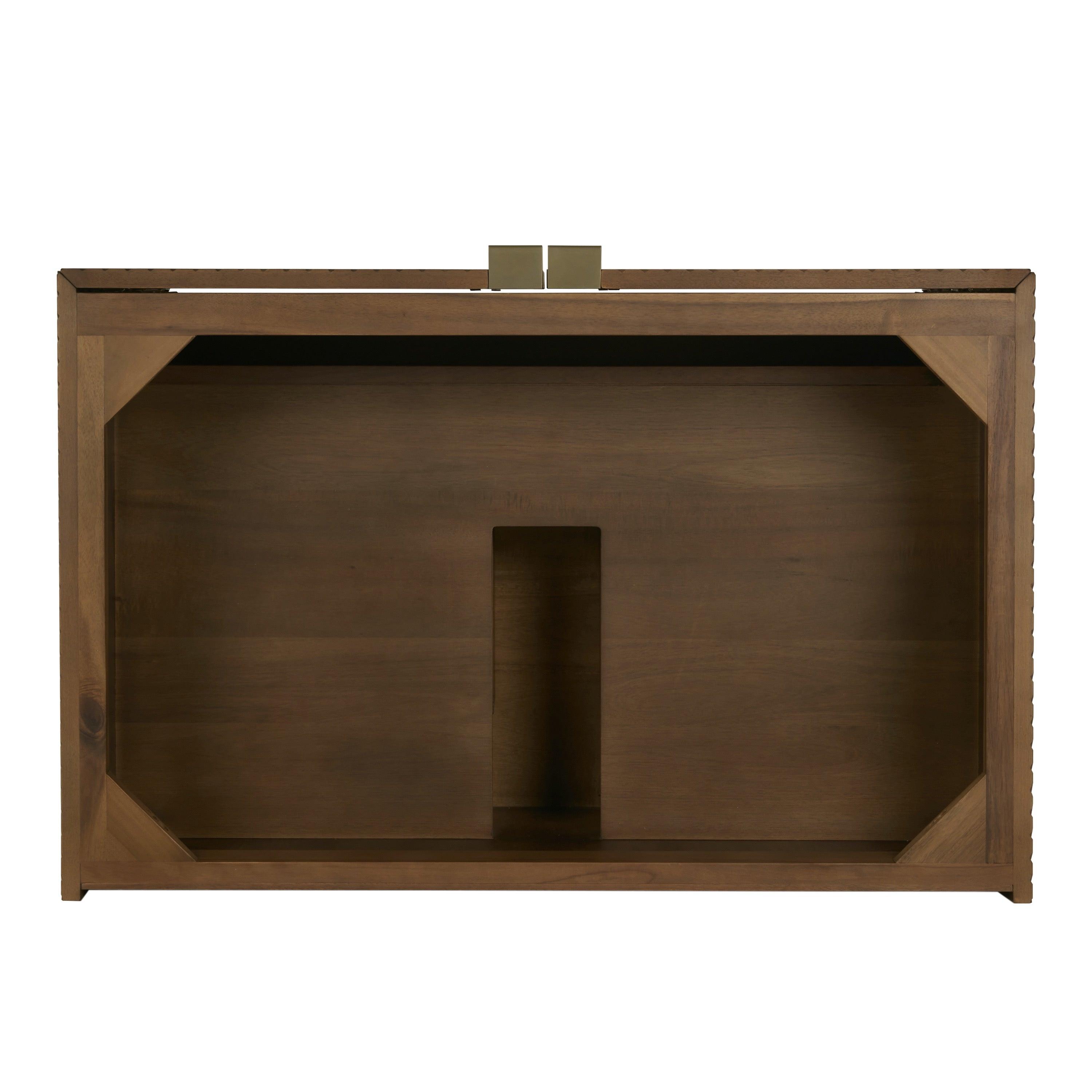 JMV Marcello 36 inch vanity chestnut top view