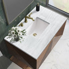 JMV Marcello 36 inch vanity chestnut arctic fall solid surface countertop