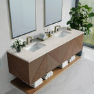 JMV Marcello 72 inch vanity chestnut eternal marfil quartz countertop