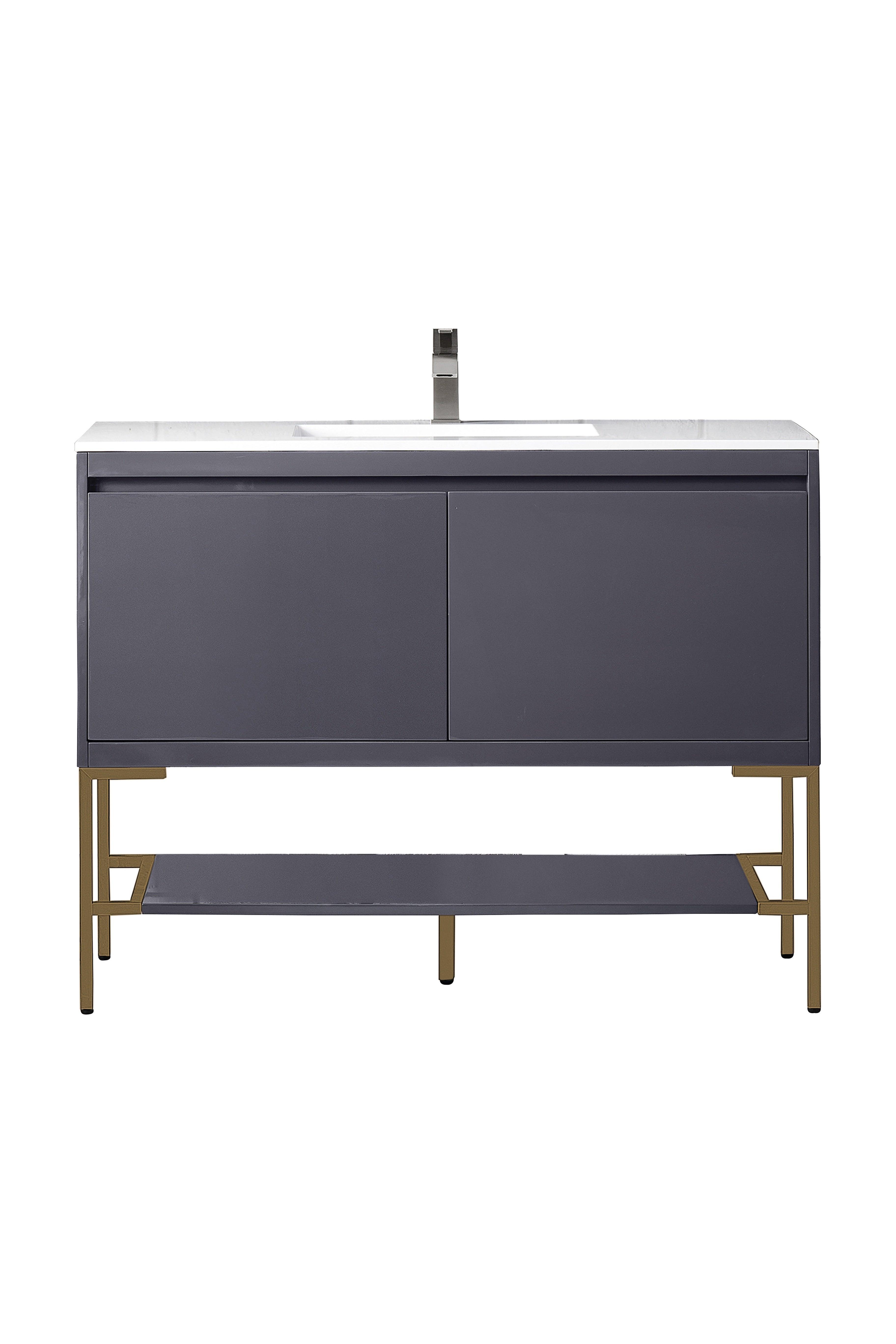 Milan 47.3" Single Vanity - NJ Artisan Cabinets