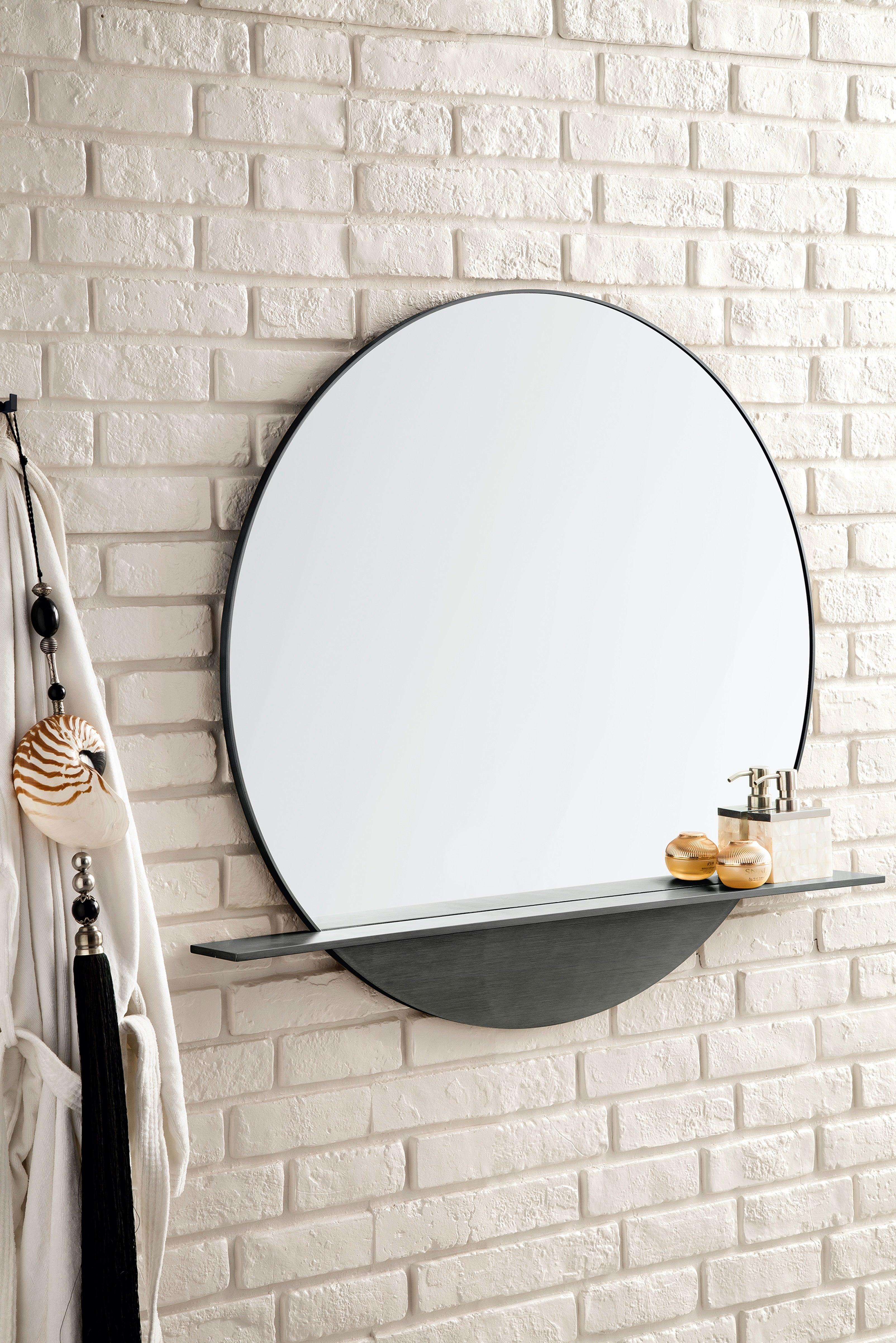 JMV Platform 36 inch mirror modern iron side view