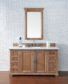 JMV Providence 60 inch single vanity with white zeus quartz countertop